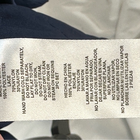 SLNY Sleeveless Tiered Midi Dress Sheer Long Sleeve Jacket - Navy Blue - size 12 - Picture 9 of 12